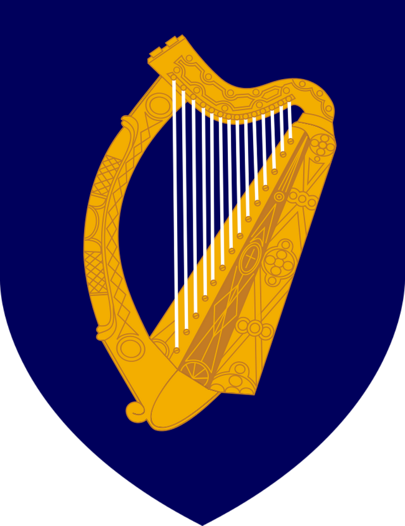 Les symboles de la Saint-Patrick_harpe-blason_wp
