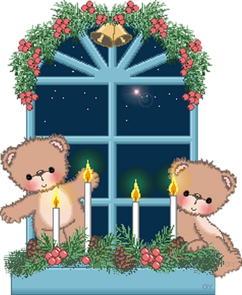 Noël à la fenêtre_bougies-oursons_wp
