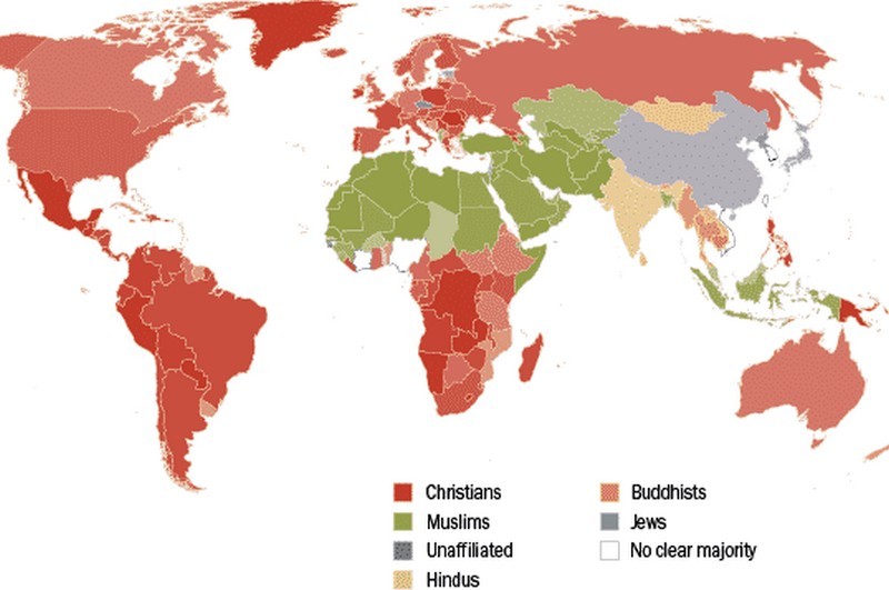 Le fanatisme religieux dans le monde_religions-map_wp