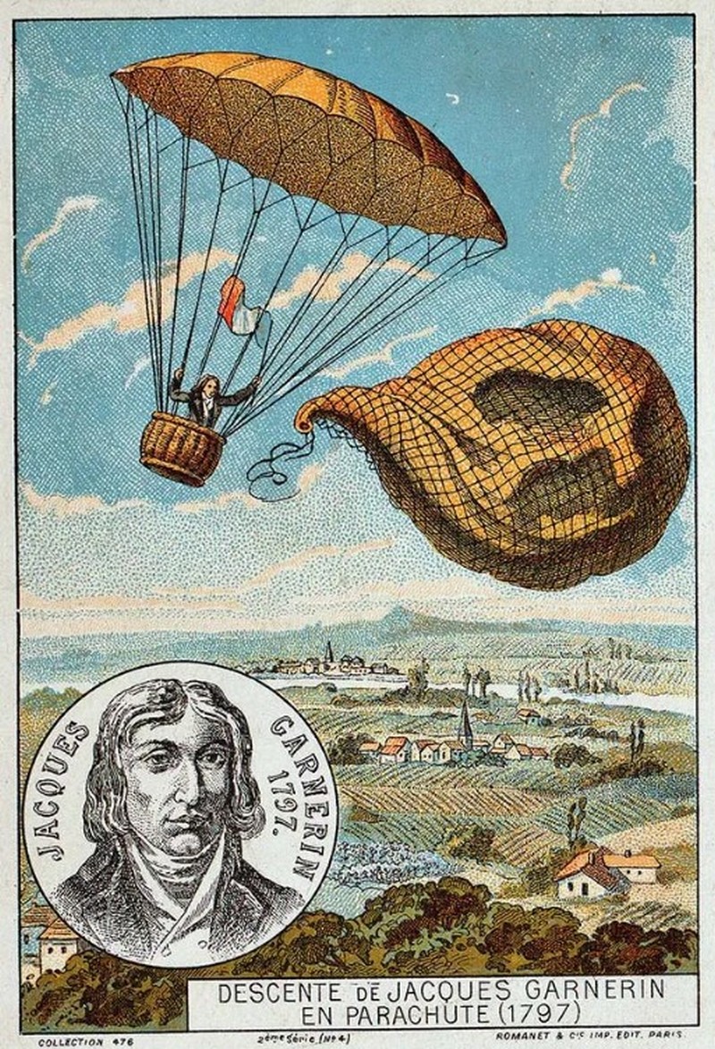 22 octobre 1797_premier-saut-parachute-de-l'histoire-depuis-un-ballon-parc-monceau-paris_wp