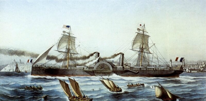 24 avril 1864_lancement-1er-paquebot-transatlantique-impératrice-eugénie_wp