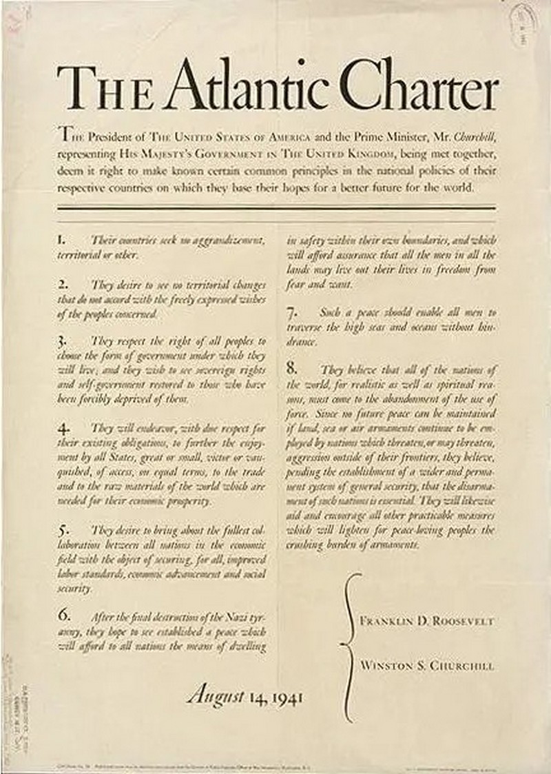 14 août 1941_franklin-delano-roosvelt-usa-winston-churchill-uk-co-signent-charte-de-l’atlantique_wp
